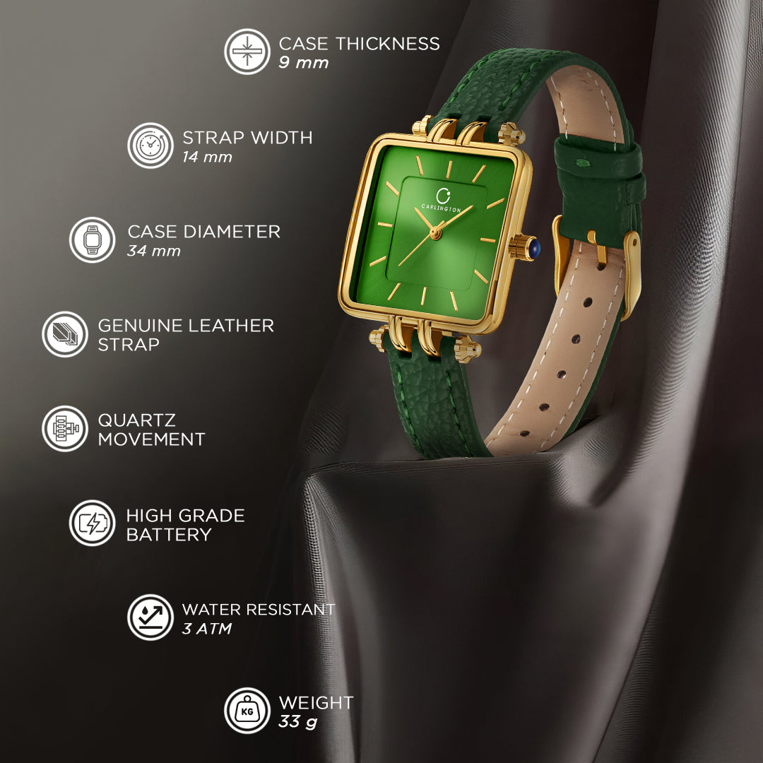 Carlington Aura Series Analog Women Wrist Watches with Premium Leather Belt Strap Fashion Watches for Ladies - CT_209