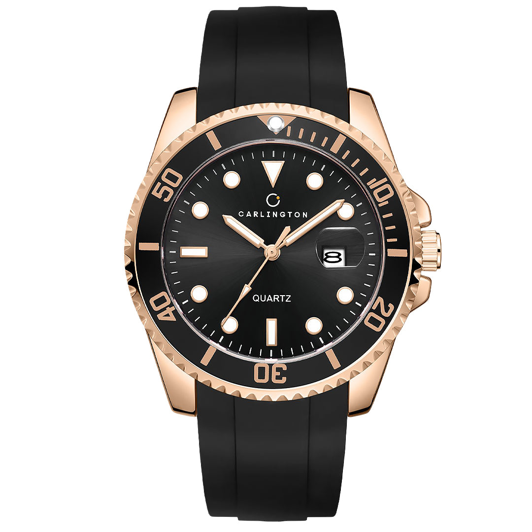 Carlington Meridian Series Analog Men Wrist Watches with Premium PU Belt Strap & Date Display | Fashion Watches for Gents | CT - 4030
