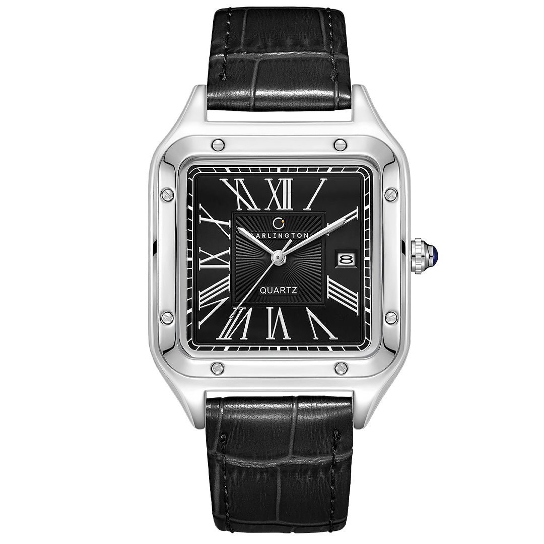 Carlington Meridian Series Analog Men Wrist Watches with Premium Leather Belt Strap | Premium Fashion Watches for Gents | CT - 4050