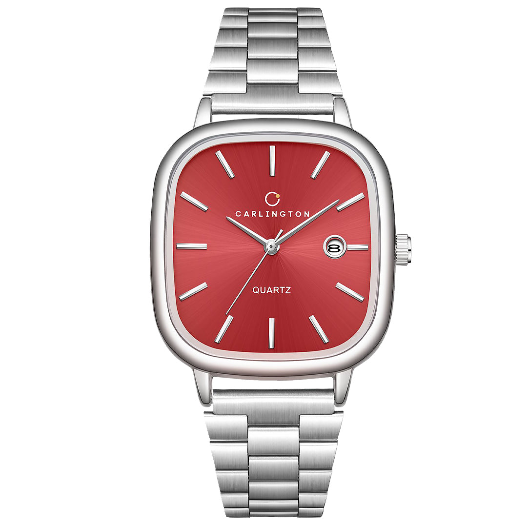 Carlington Classic Series Analog Men Wrist Watches with Stainless Steel Strap & Date Display | Premium Fashion Watches for Gents | CT - 5010