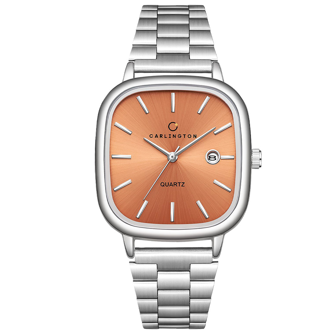 Carlington Classic Series Analog Men Wrist Watches with Stainless Steel Strap & Date Display | Premium Fashion Watches for Gents | CT - 5010