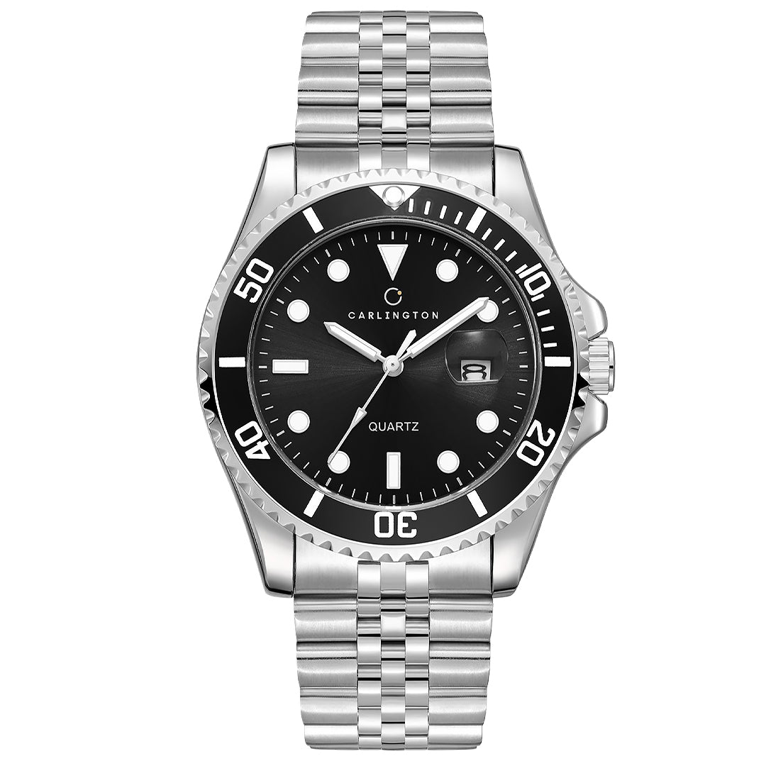 Carlington Meridian Series Analog Men Wrist Watches with Stainless Steel Chain Strap & Date Display | Fashion Watches for Gents | CT - 4030