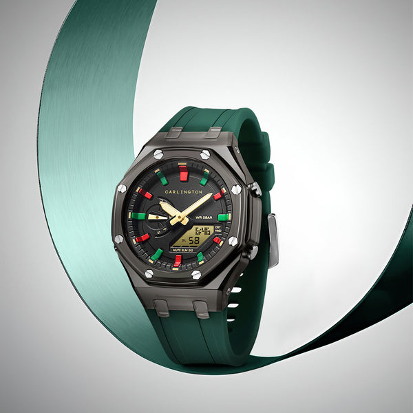 Carlington Velocity Series Analog-Digital Sports Watches for Men and B