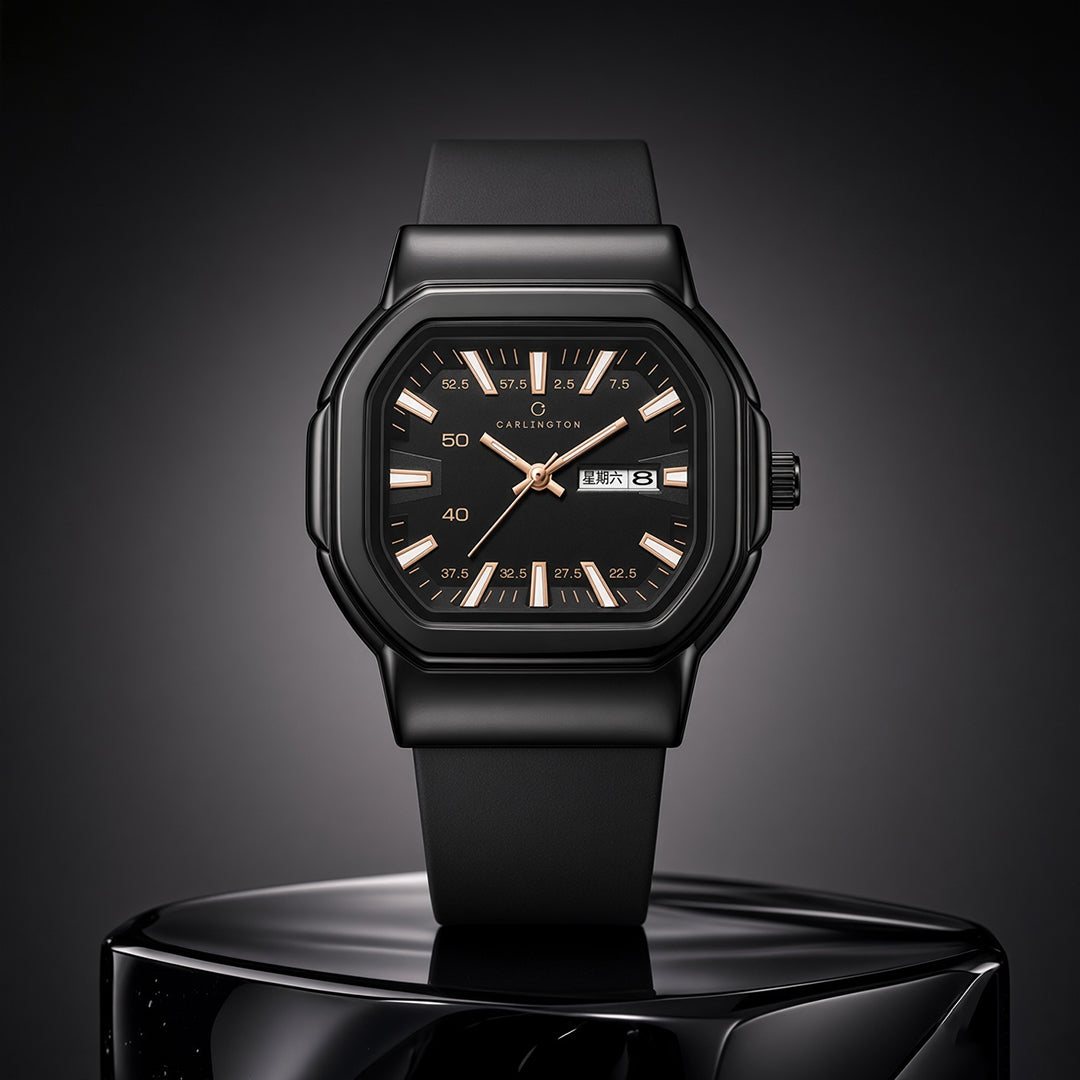 Carlington ASTRO 055 Premium Black – Premium Men's Chronograph-Style Analog Quartz Watch