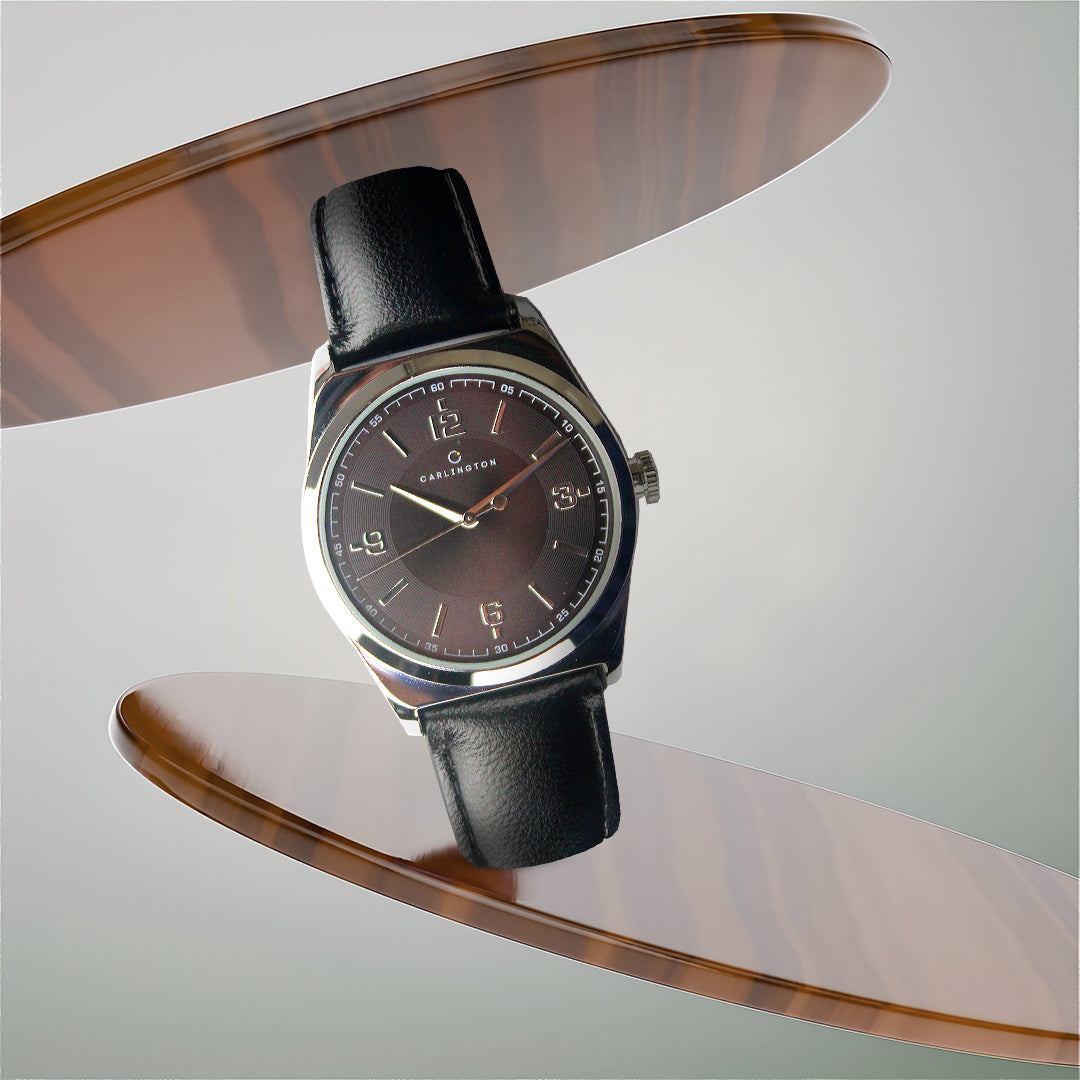 Carlington Aristocrat Series Analog Watches for Men with Premium Leather Strap - CT 1072