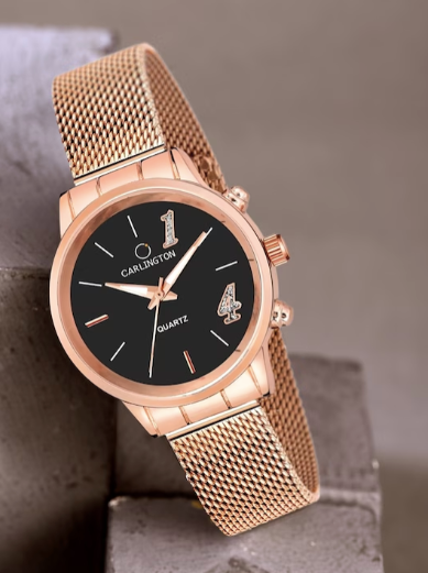 Carlington Elite Ladies Self Adjustable Mesh Strap Water Resistant Analog Watch - For Women CT2012