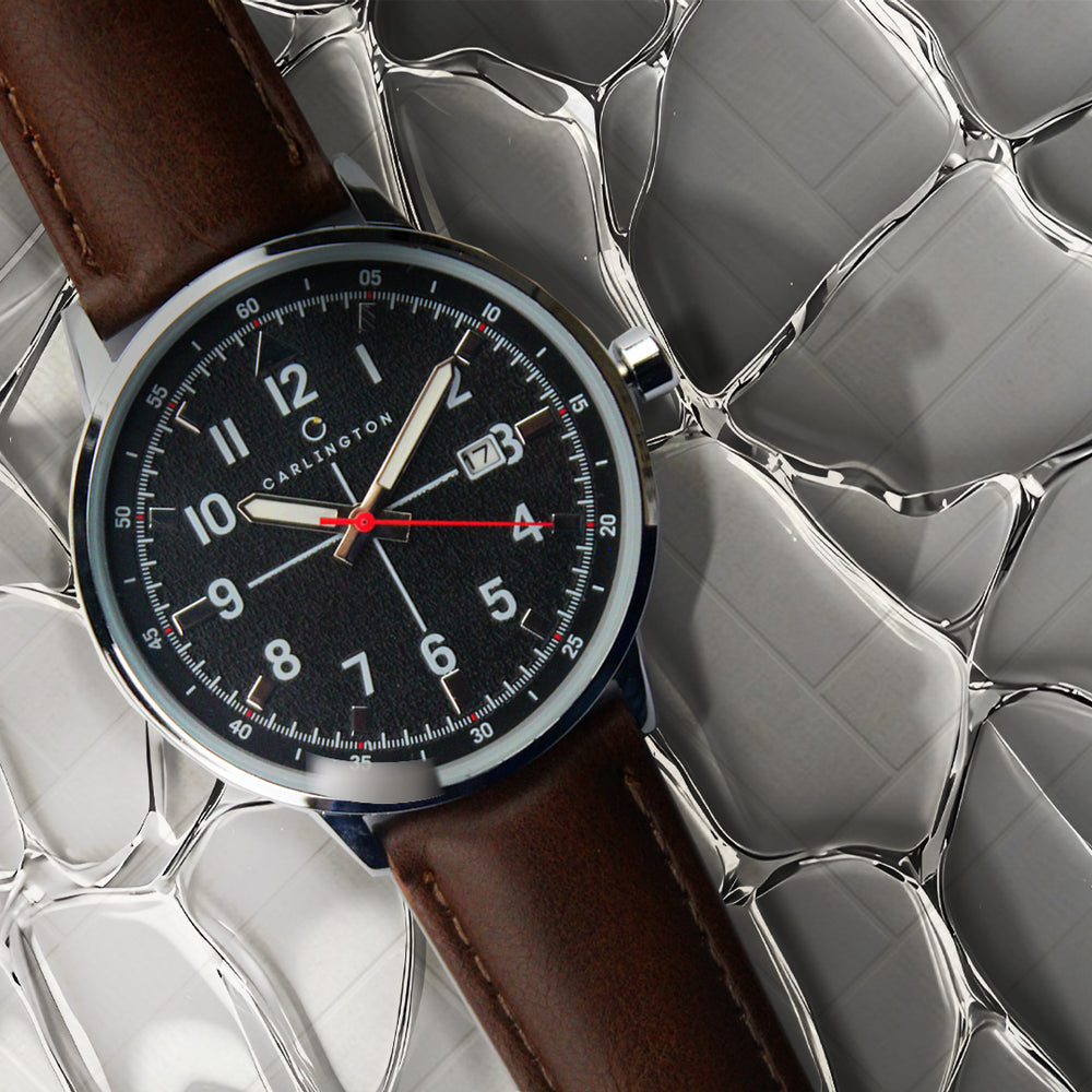 Carlington Aristocrat Series Analog Date Watches for Men with Premium