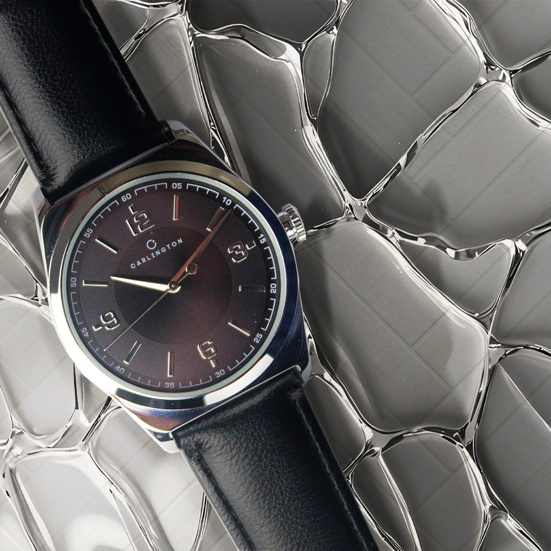 Carlington Aristocrat Series Analog Watches for Men with Premium Leather Strap - CT 1072