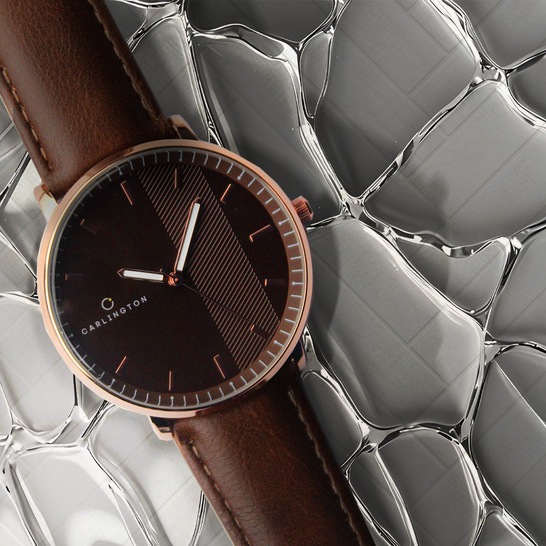 Carlington Aristocrat Series Analog Watches for Men with Premium Leather Strap - CT 1070