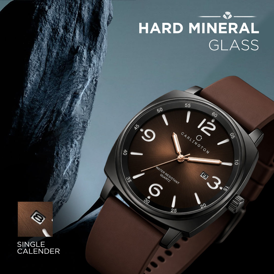 Carlington ASTRO 054 Subdued Brown – Premium Men's Chronograph-Style Analog Quartz Watch