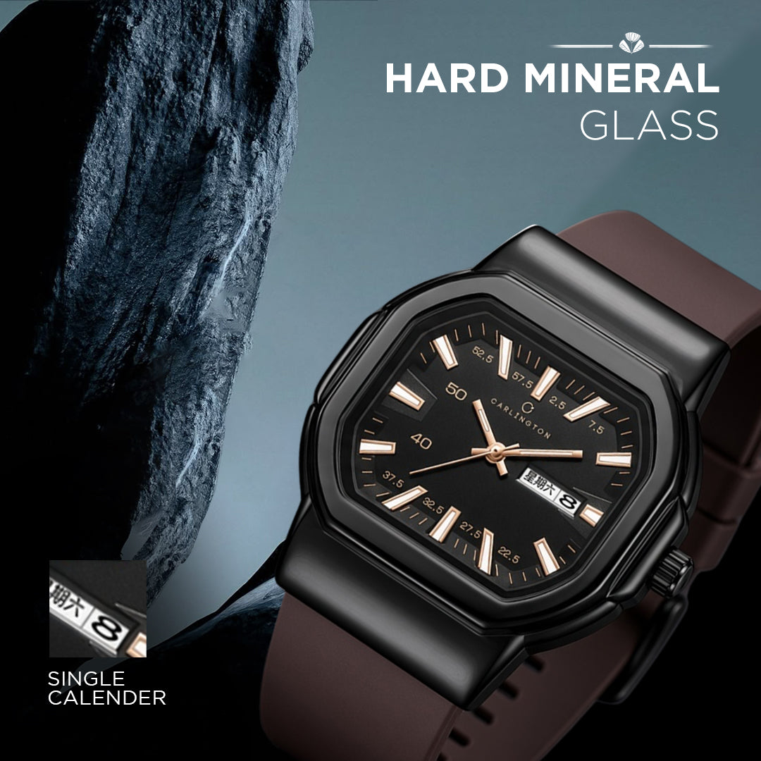 Carlington ASTRO 055 Subdued Brown – Premium Men's Chronograph-Style Analog Quartz Watch