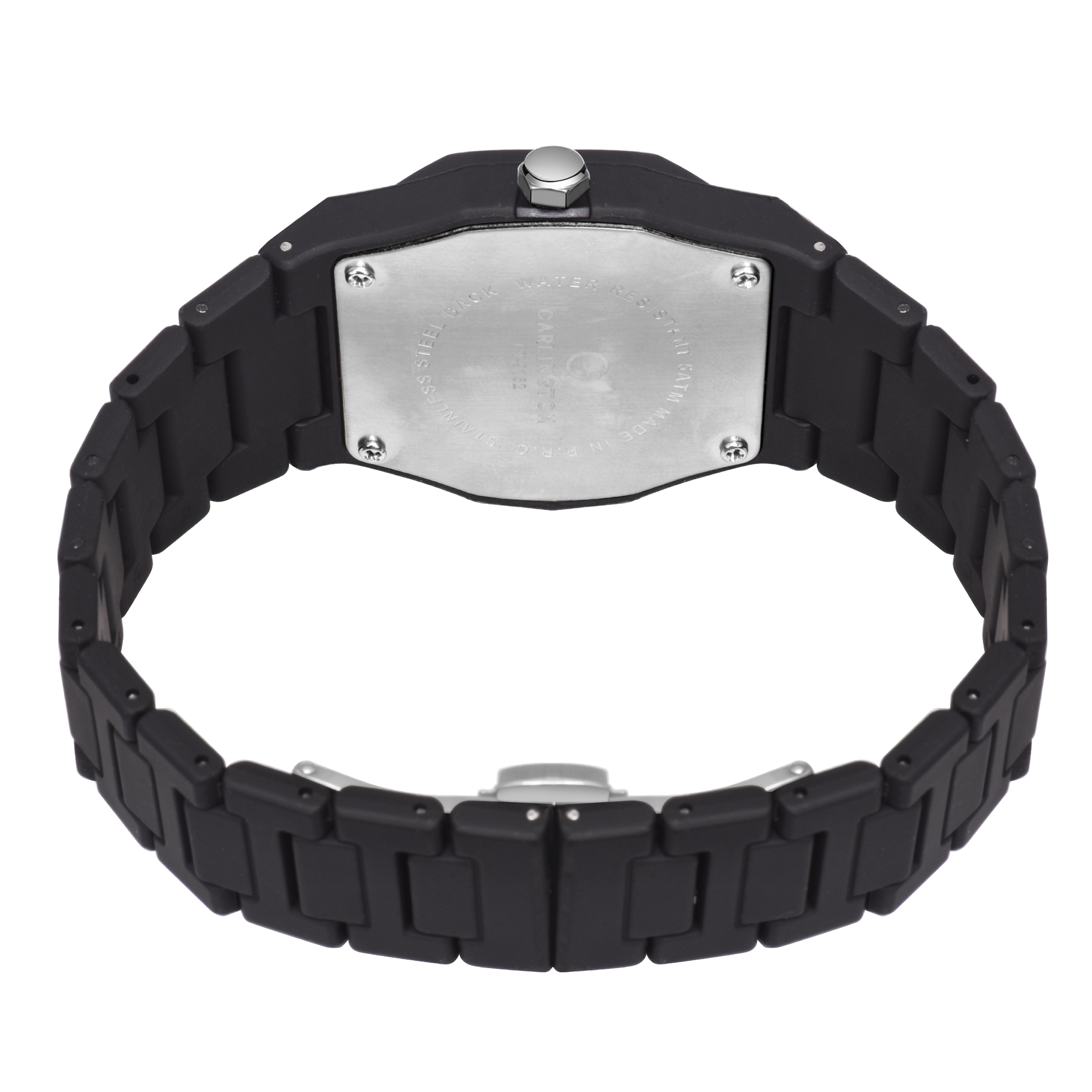 Carlington Premium Analog Men's Watch – Elegant Stainless Steel Chain Strap, Sleek Dial, Quartz Movement, Premium Gift Watch for Men - CT 9152 Black