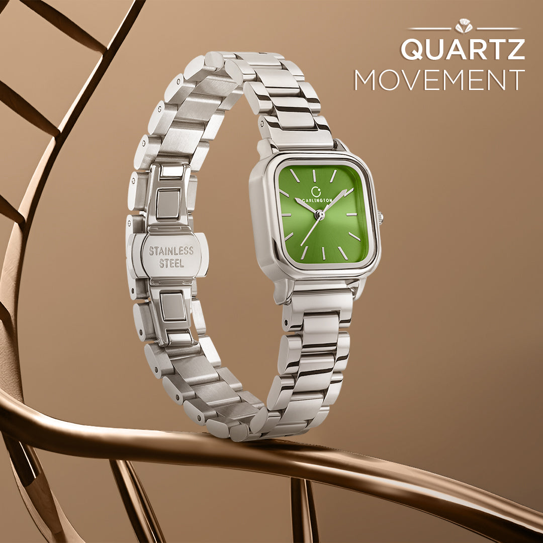 Carlington Diva Series Analog Women Wrist Watches with Stainless Steel Chain Strap | Premium Fashion Watches for Ladies | CT - 112