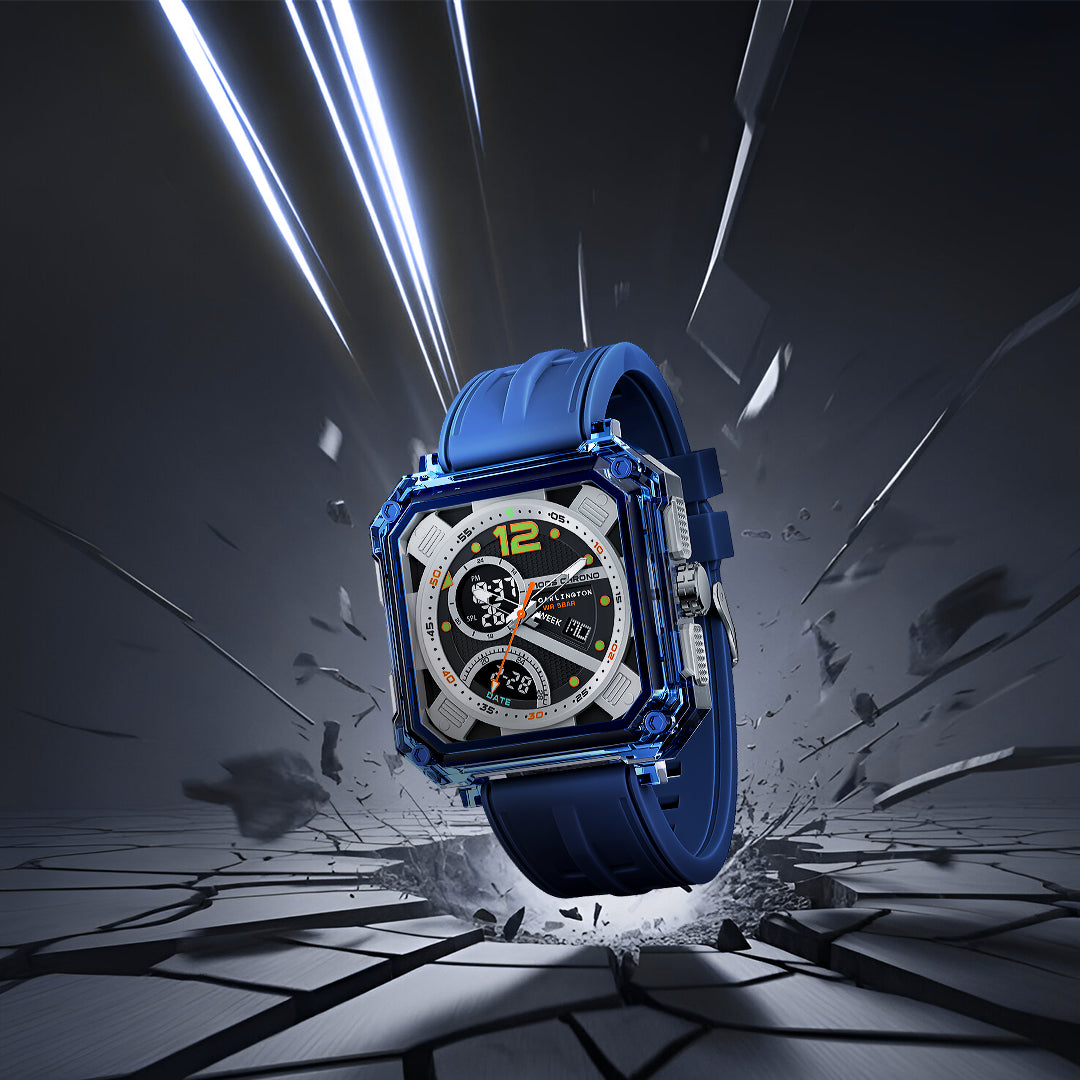 Carlington Velocity Series Analog-Digital Sports Watches for Men and Boys with Alarm, Stopwatch, Backlit Display, Dualtime, Silicone Rubber Strap, Water & Shock Resiatant - CT_8121