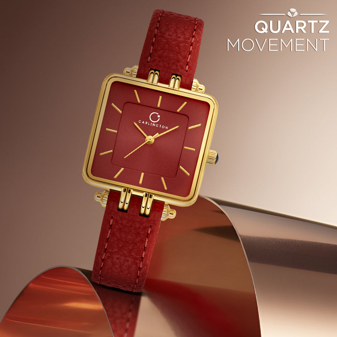 Carlington Aura Series Analog Women Wrist Watches with Premium Leather Belt Strap Fashion Watches for Ladies - CT_209