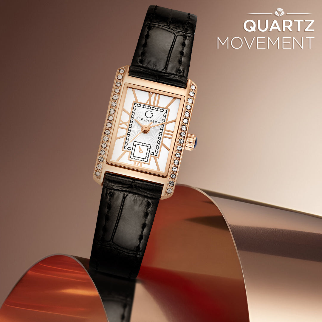 Carlington Aura Series Analog Women Wrist Watches with Premium Leather Belt Strap | Premium Fashion Watches for Ladies | CT - 204