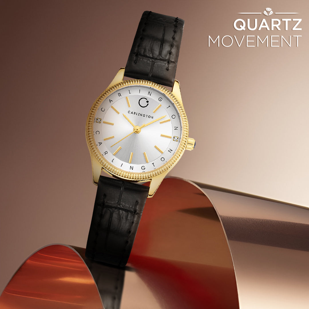 Carlington Aura Series Analog Women Wrist Watches with Premium Leather Belt Strap | Premium Fashion Watches for Ladies | CT - 206