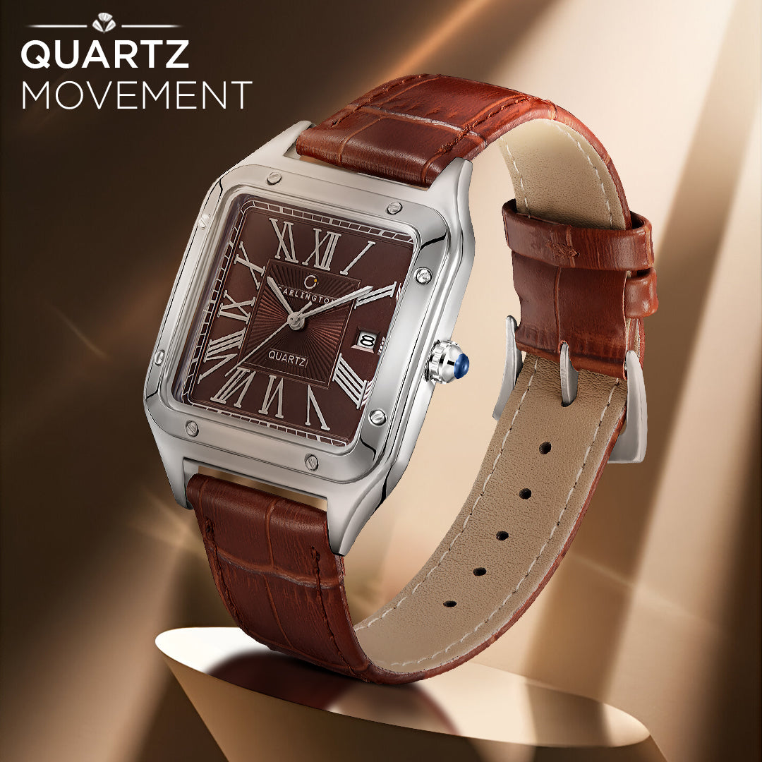 Carlington Meridian Series Analog Men Wrist Watches with Premium Leather Belt Strap | Premium Fashion Watches for Gents | CT - 4050