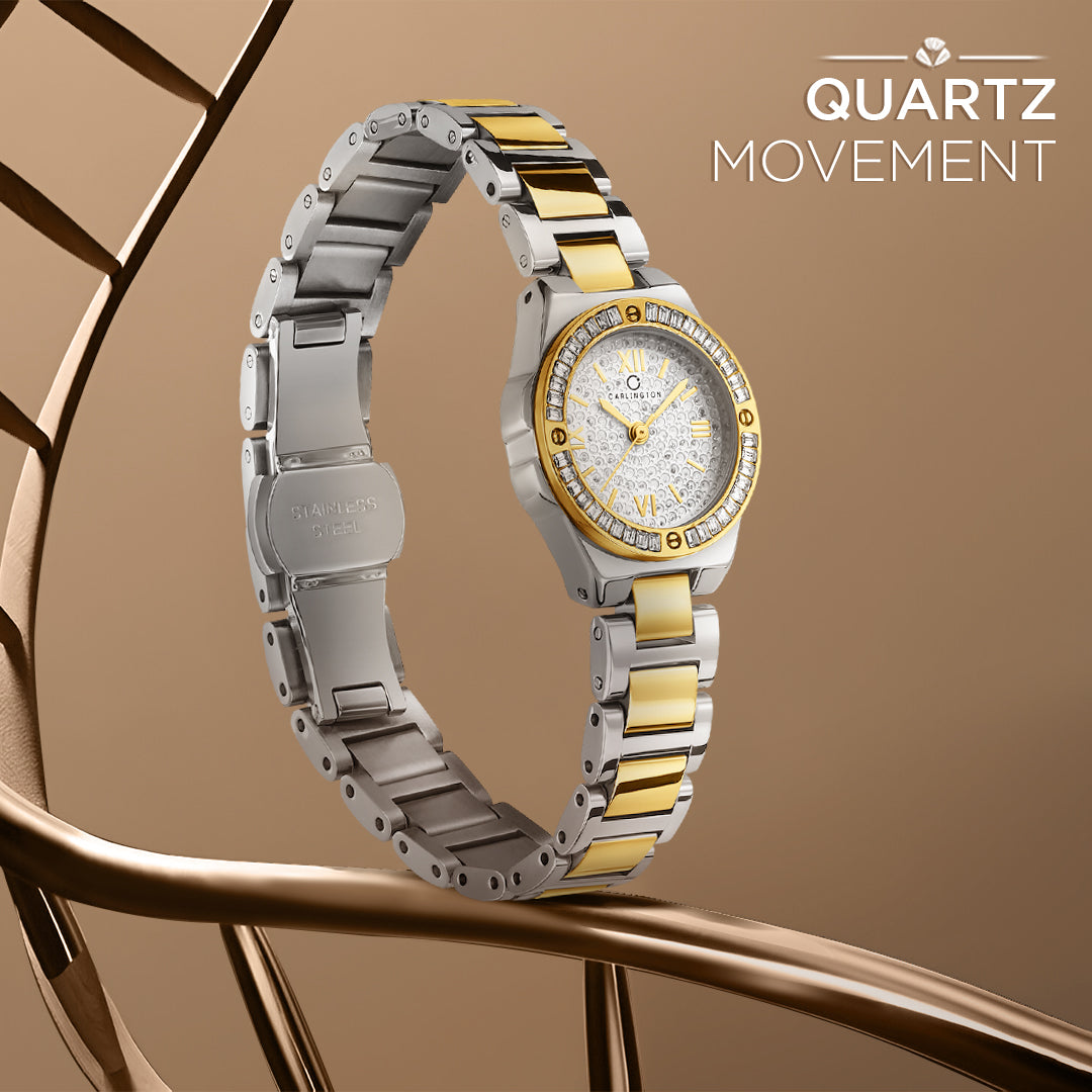 Carlington Diva Series Analog Women Wrist Watches with Stainless Steel Chain Strap | Premium Fashion Watches for Ladies | CT - 116