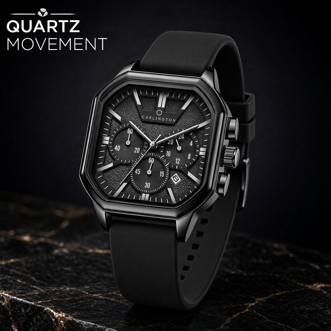 Carlington ASTRO 053 Premium Black – Premium Men's Chronograph-Style Analog Quartz Watch