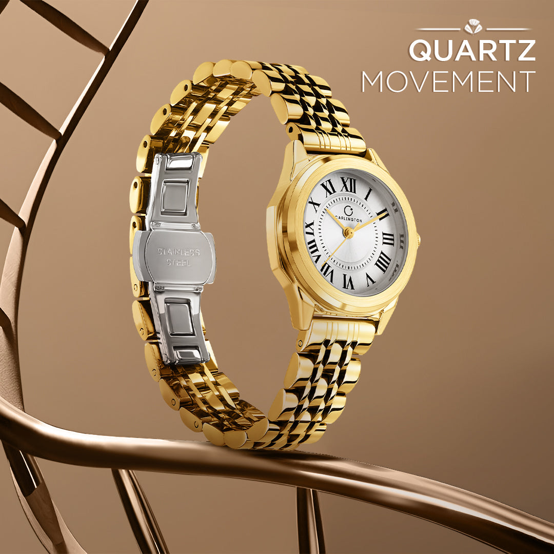 Carlington Diva Series Analog Women Wrist Watches with Stainless Steel Chain Strap | Premium Fashion Watches for Ladies | CT - 104