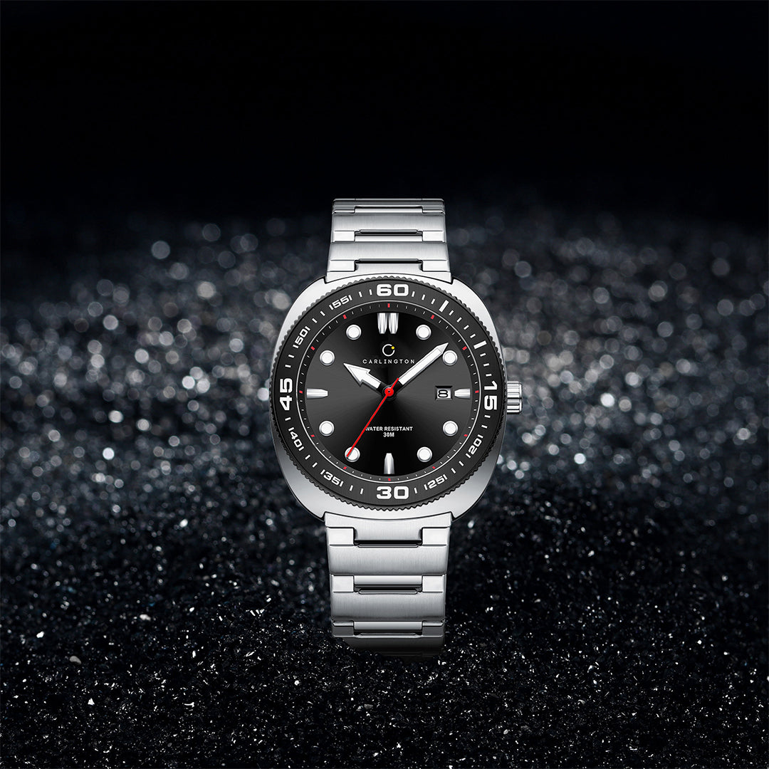 Carlington Nitro Analog Men’s Stainless Steel Strap Wrist Watch | Quartz Movement | Water & Shock Resistant Watch for Men | Casual & Formal Wear - CT_9250