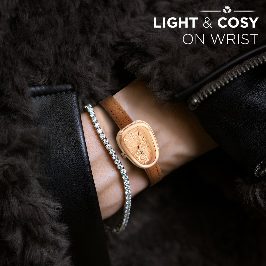 Carlington Aura Series Analog Women Wrist Watches with Premium Leather Belt Strap | Premium Fashion Watches for Ladies | CT - 202