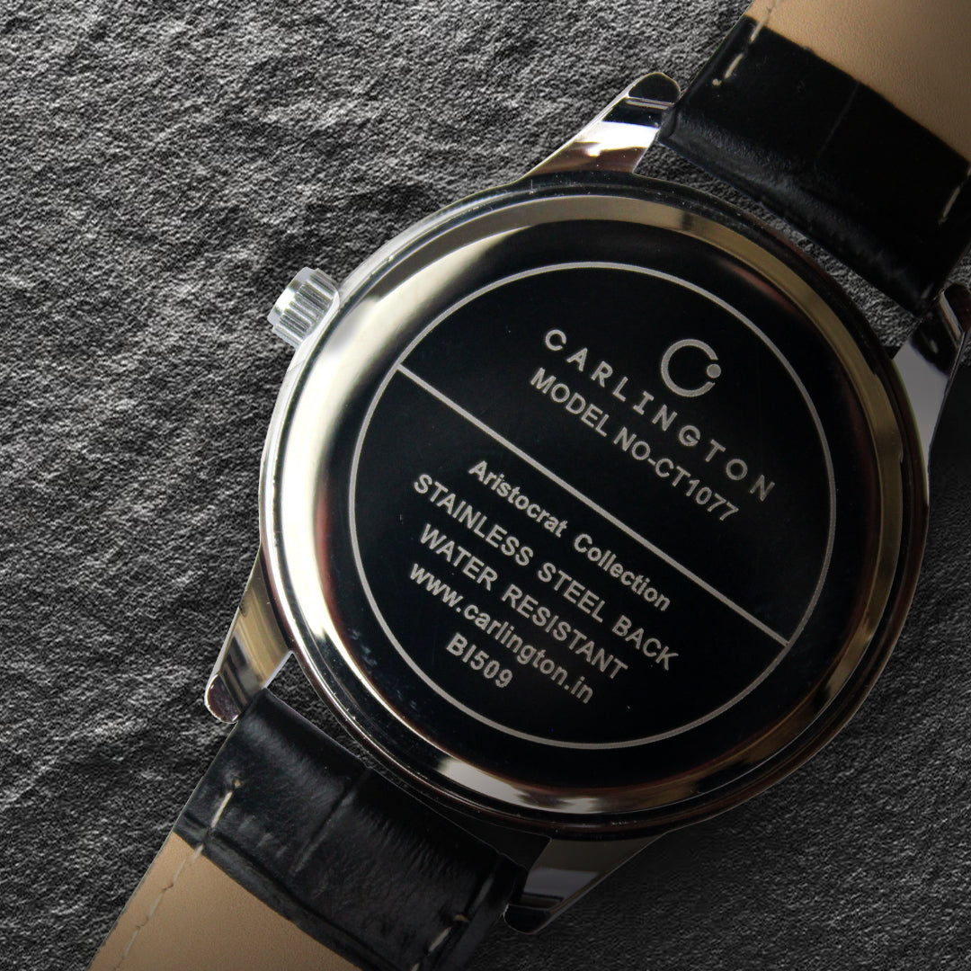 Carlington Aristocrat Series Analog Watches for Men with Premium Leather Strap - CT 1077