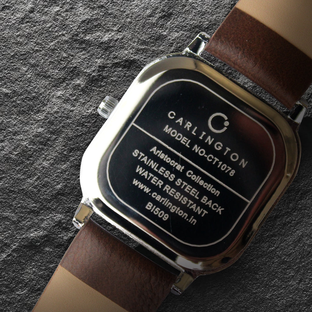 Carlington Aristocrat Series Analog Watches for Men with Premium Leather Strap - CT 1078