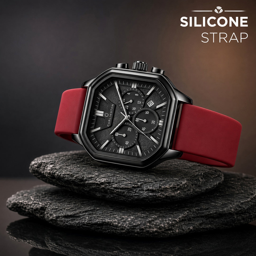 Carlington ASTRO 053 Fashion Red – Premium Men's Chronograph-Style Analog Quartz Watch