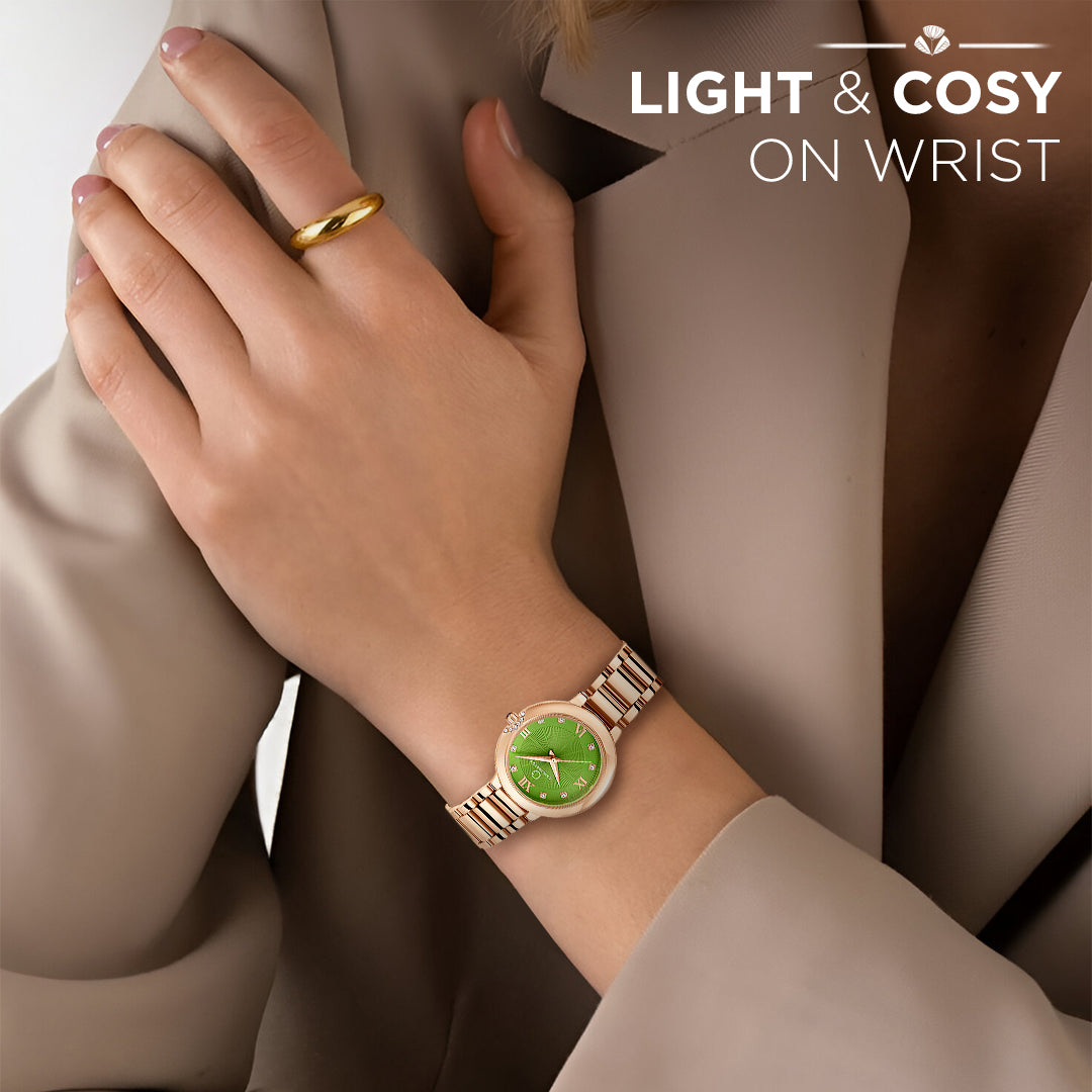 Carlington Diva Series Analog Women Wrist Watches with Stainless Steel Chain Strap | Premium Fashion Watches for Ladies | CT - 111