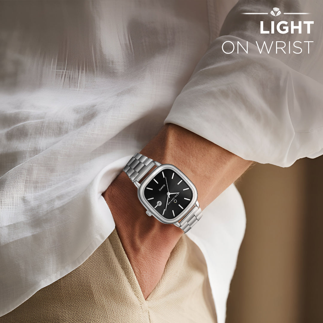 Carlington Classic Series Analog Men Wrist Watches with Stainless Steel Strap & Date Display | Premium Fashion Watches for Gents | CT - 5010