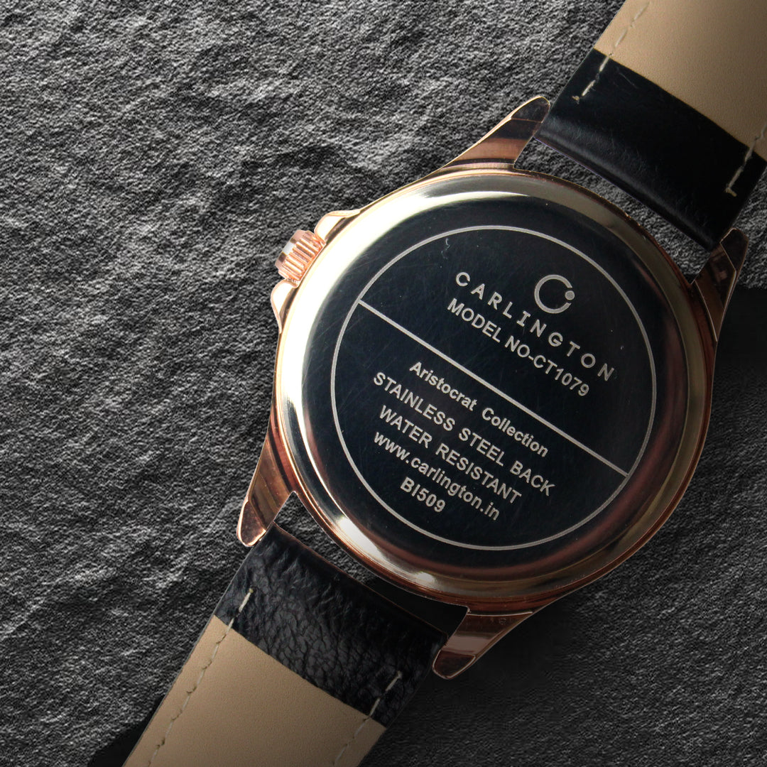 Carlington Aristocrat Series Analog Watches for Men with Premium Leather Strap - CT 1079