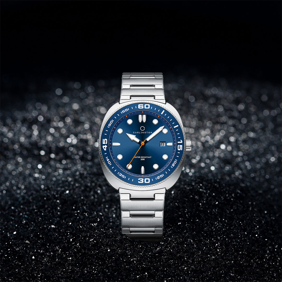Carlington Nitro Analog Men’s Stainless Steel Strap Wrist Watch | Quartz Movement | Water & Shock Resistant Watch for Men | Casual & Formal Wear - CT_9250
