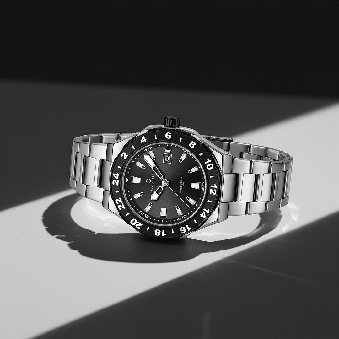 Carlington Nitro Analog Men’s Stainless Steel Strap Wrist Watch | Quartz Movement | Water & Shock Resistant Watch for Men | Casual & Formal Wear - CT_9249