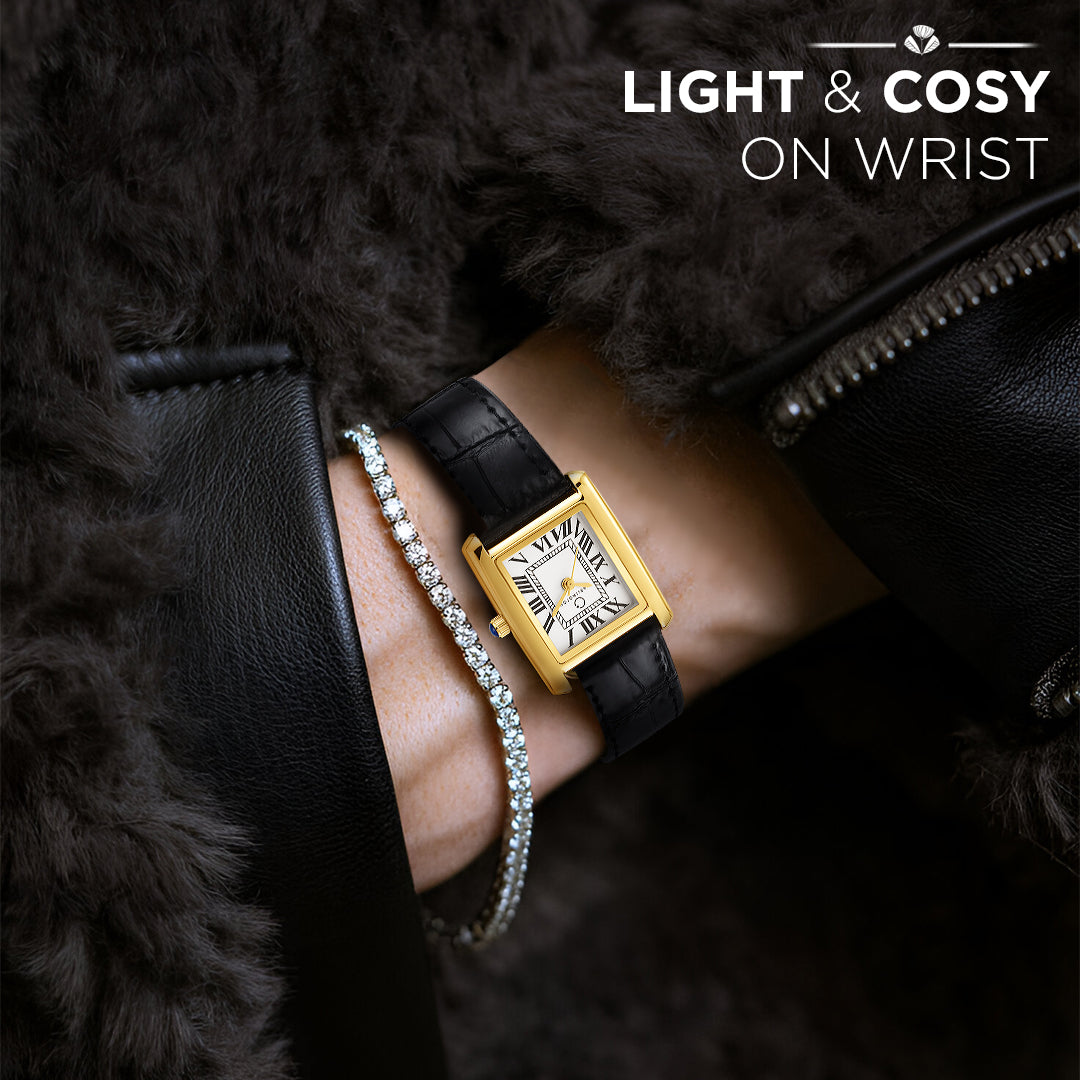 Carlington Aura Series Analog Women Wrist Watches with Premium Leather Belt Strap | Premium Fashion Watches for Ladies | CT - 208