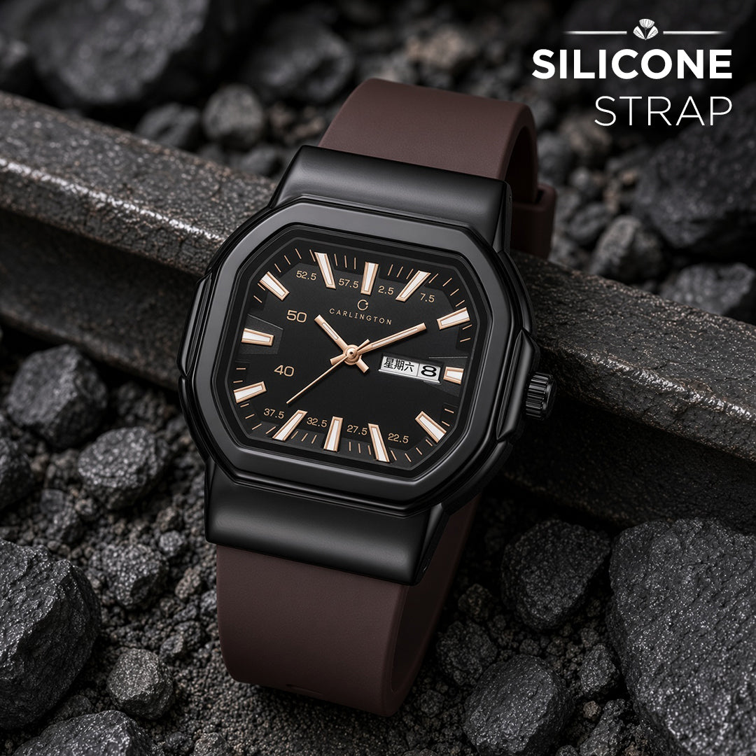 Carlington ASTRO 055 Subdued Brown – Premium Men's Chronograph-Style Analog Quartz Watch