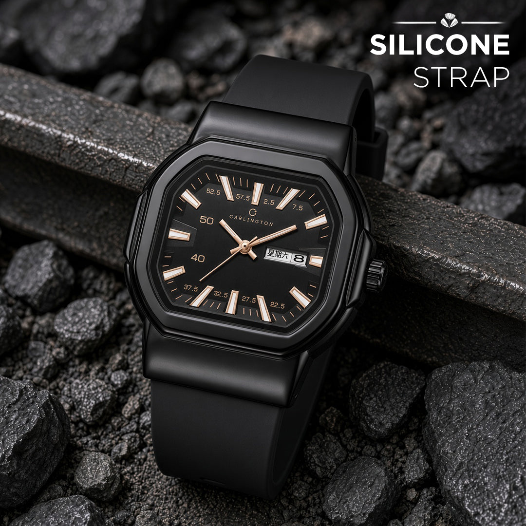 Carlington ASTRO 055 Premium Black – Premium Men's Chronograph-Style Analog Quartz Watch