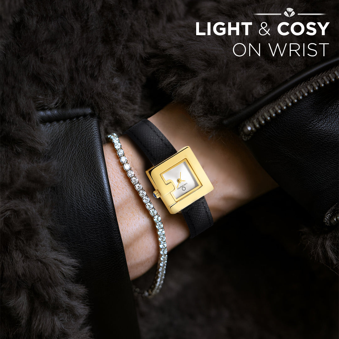 Carlington Aura Series Analog Women Wrist Watches with Premium Leather Belt Strap | Premium Fashion Watches for Ladies | CT - 207