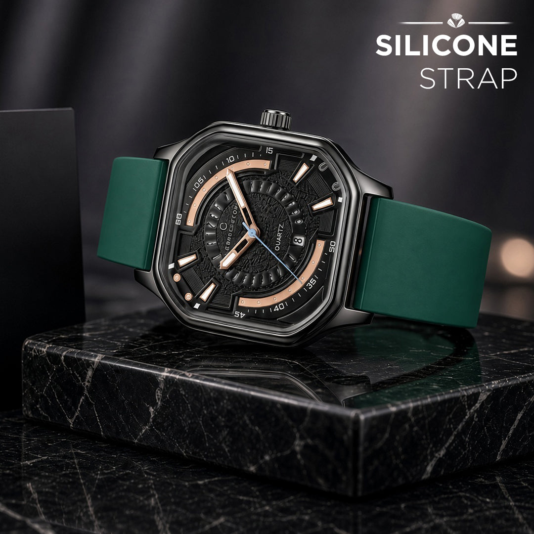 Carlington ASTRO 052 Geodetic Green – Premium Men's Analog Quartz Watch