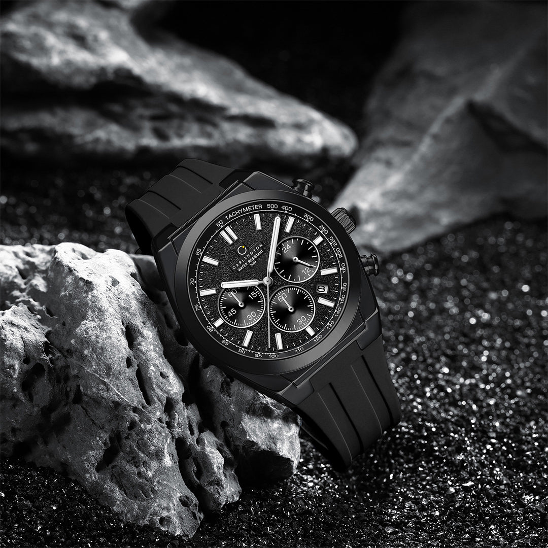 Carlington Nitro Analog Chronograph Men’s Polyurethane Strap Wrist Watch | Quartz Movement | Water & Shock Resistant Watch for Men | Casual & Formal Wear - CT_8080