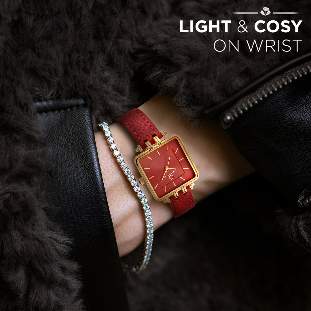 Carlington Aura Series Analog Women Wrist Watches with Premium Leather Belt Strap Fashion Watches for Ladies - CT_209