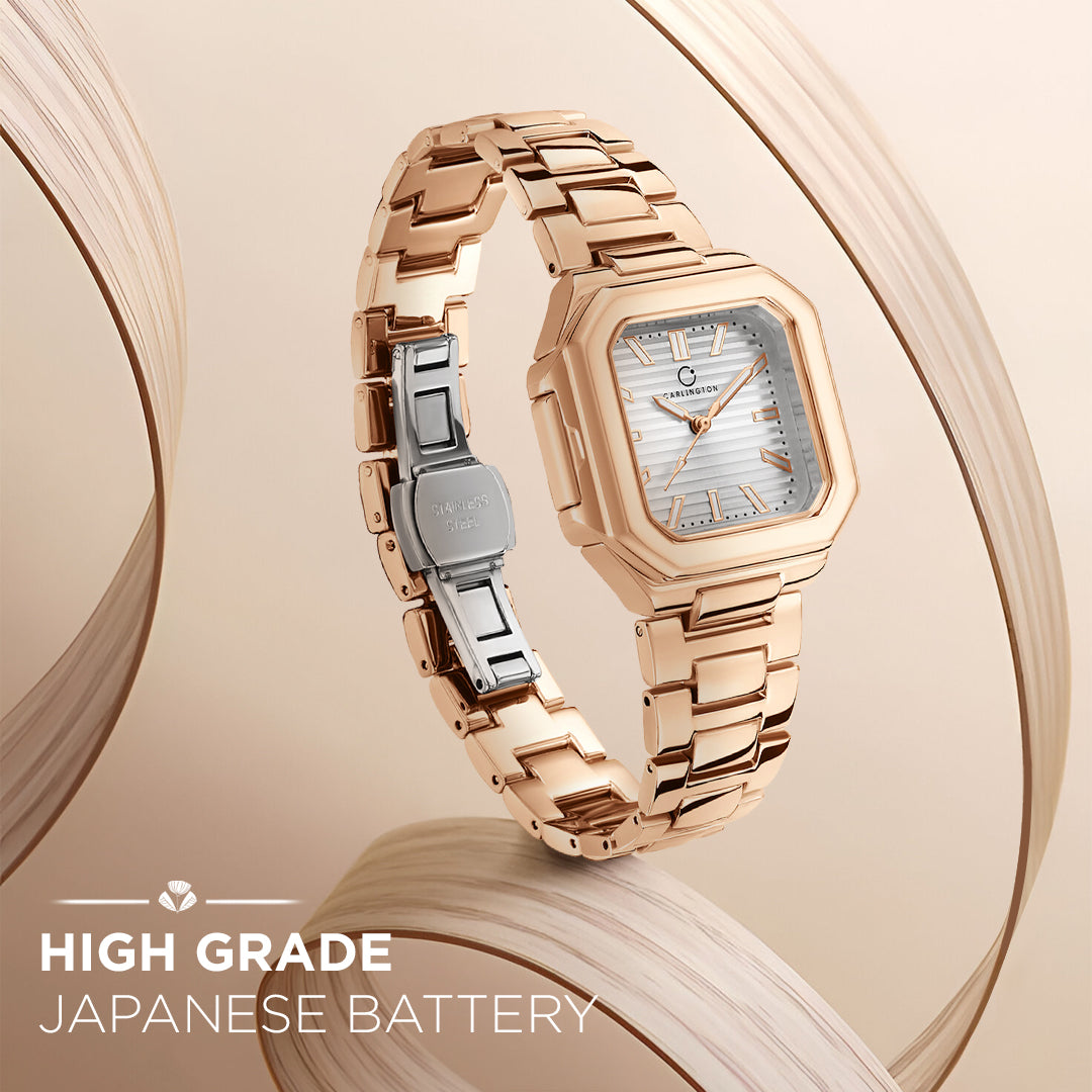 Carlington Diva Series Analog Women Wrist Watches with Stainless Steel Chain Strap | Premium Fashion Watches for Ladies | CT - 103