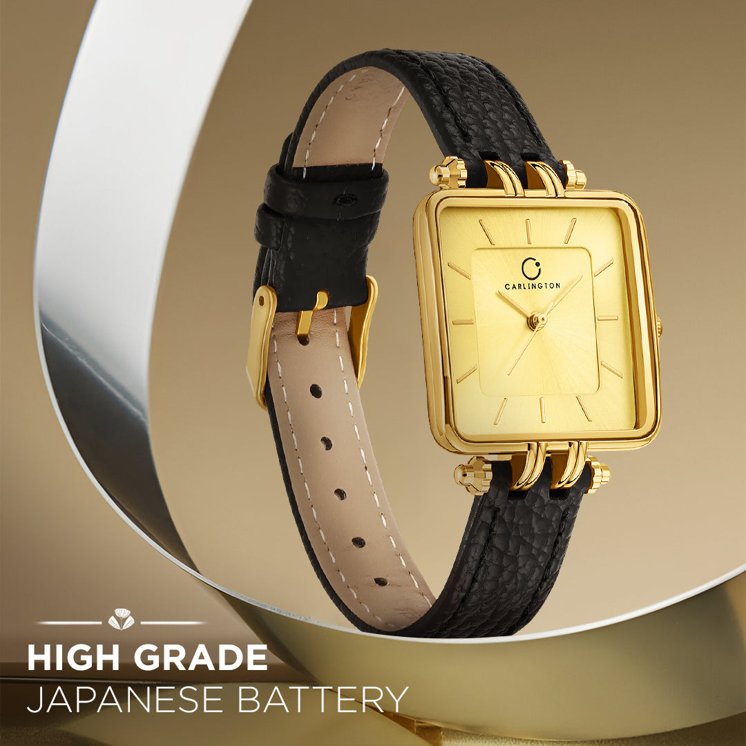 Carlington Aura Series Analog Women Wrist Watches with Premium Leather Belt Strap Fashion Watches for Ladies - CT_209