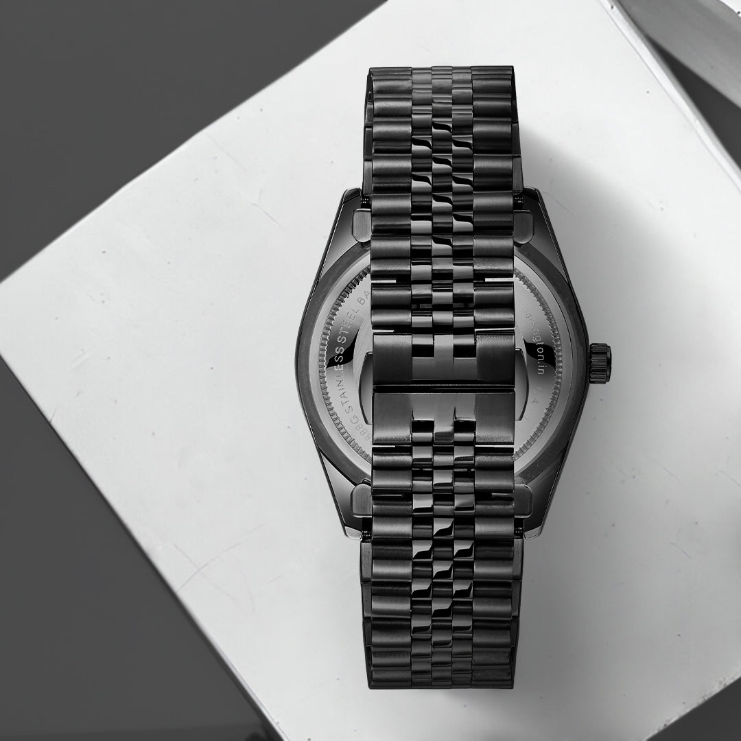 Carlington Analog Gents Watches with Stainless Steel Chain Strap | Day and Date Display | Premium Gift Watches for Men – Stylish Casual & Formal Wrist Watch - CT 8888
