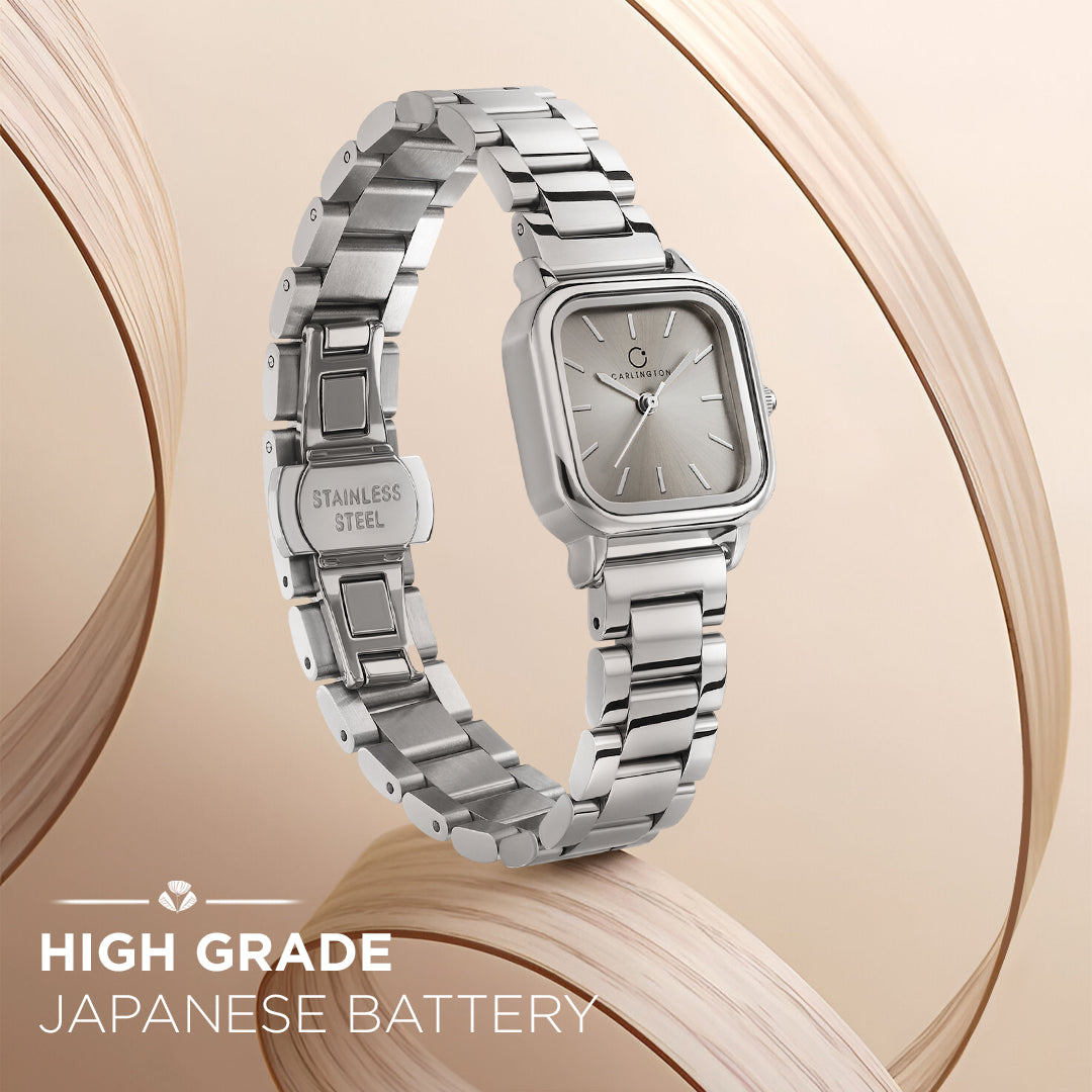 Carlington Diva Series Analog Women Wrist Watches with Stainless Steel Chain Strap | Premium Fashion Watches for Ladies | CT - 112