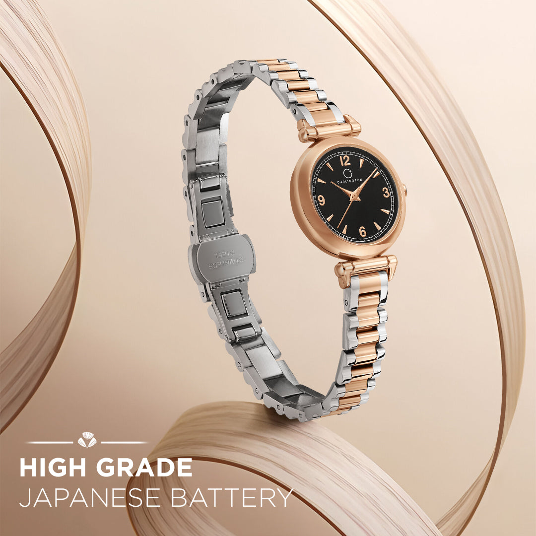 Carlington Diva Series Analog Women Wrist Watches with Stainless Steel Chain Strap | Premium Fashion Watches for Ladies | CT - 114