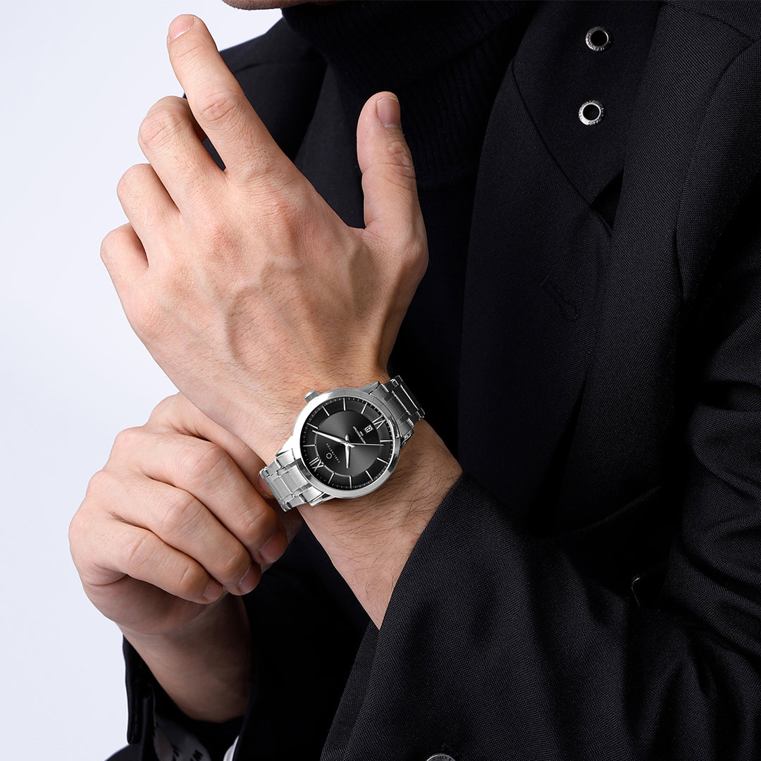 Carlington Nitro Analog Men’s Stainless Steel Strap Wrist Watch | Quartz Movement | Water & Shock Resistant Watch for Men | Casual & Formal Wear - CT_9254