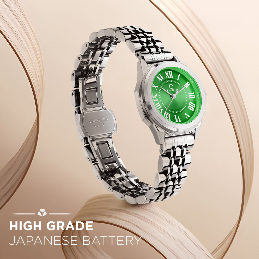 Carlington Diva Series Analog Women Wrist Watches with Stainless Steel Chain Strap | Premium Fashion Watches for Ladies | CT - 104