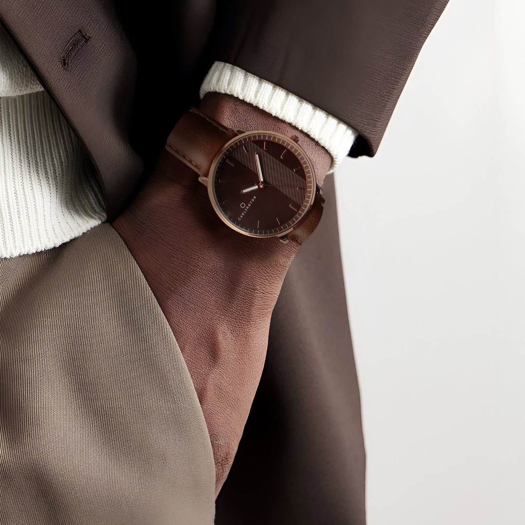 Carlington Aristocrat Series Analog Watches for Men with Premium Leather Strap - CT 1070